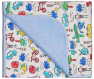 Двусторонняя непромокаемая пеленка Детский рисунок (трикотаж)