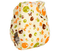 Ikawa Плюш (микрофлис) Оранжевые и коричневые цветы