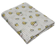 Муслиновая пеленка Полосатые пчелки (бамбук-хлопок)