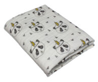 Муслиновое одеяло Панда-индеец, хлопок, 6 слоев