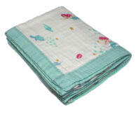 Муслиновое одеяло Русалочка, бамбук-хлопок, 6 слоев