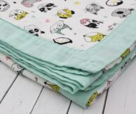 Муслиновое одеяло Животный мир, бамбук-хлопок, 4 слоя