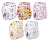 Набор подгузников Трусишка Бортики (микрозамша) № 2, набор 5 шт