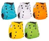 Набор подгузников Трусишка Элит, набор 5 подгузников + 5 вкладышей (5 слоев бамбук-уголь)