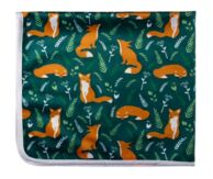 Непромокаемая пеленка Лисички на зеленом 74*74