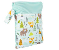 Непромокаемая сумочка Лиса и медведь/Мятный