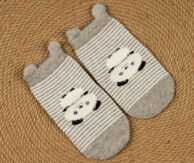 Носочки объемные Панда на сером