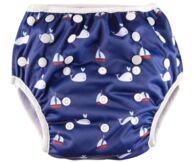 Подгузник для плавания Кораблики на темно-синем