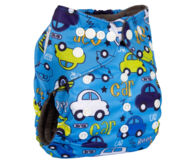 Трусишка Бортики Машинки на голубом (бамбук-уголь)