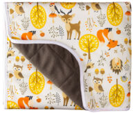 Впитывающая пеленка Лесные зверята (бамбук-уголь) 70*120