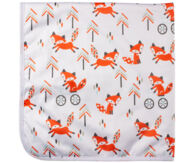 Впитывающая пеленка Лисички на белом (микрозамша) 74*74
