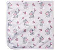 Впитывающая пеленка Слоник и бабочка (микрозамша) 74*74