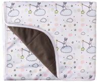 Впитывающая пеленка Зайка на облаке (бамбук-уголь) 70*120