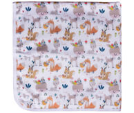 Впитывающая пеленка Зверята с цветами (микрозамша) 74*74