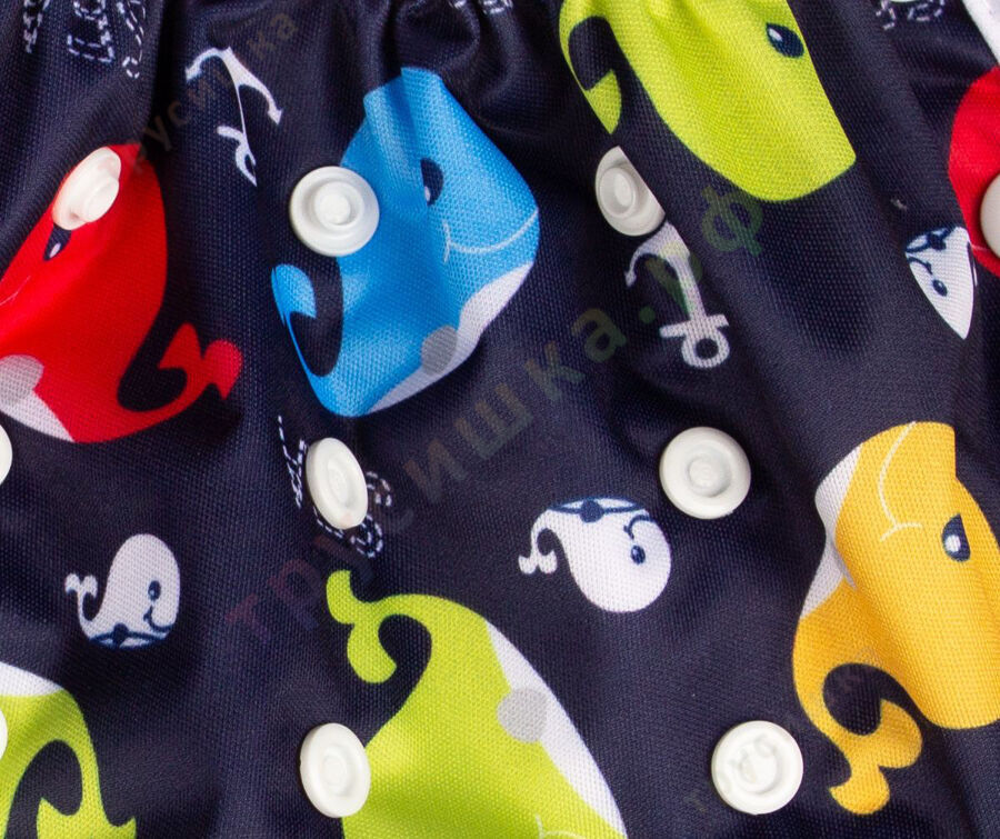 Бамбуковые трусики Цветные киты (классика)