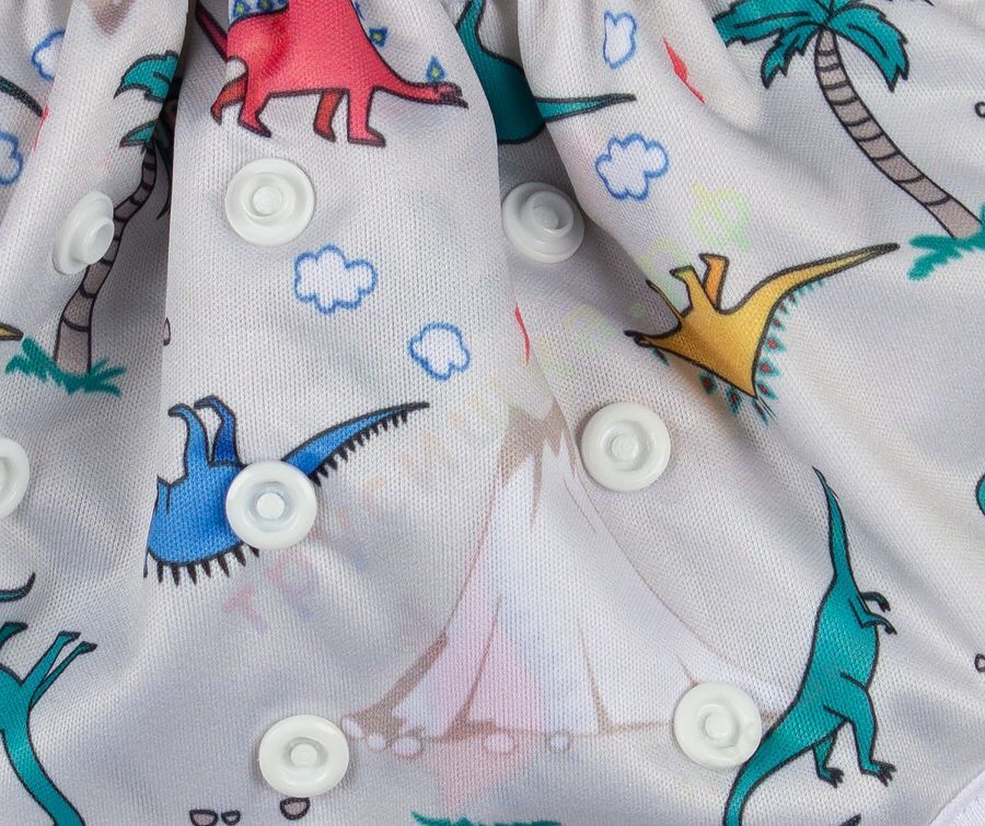 Бамбуковые трусики Динозавры на сером (классика)