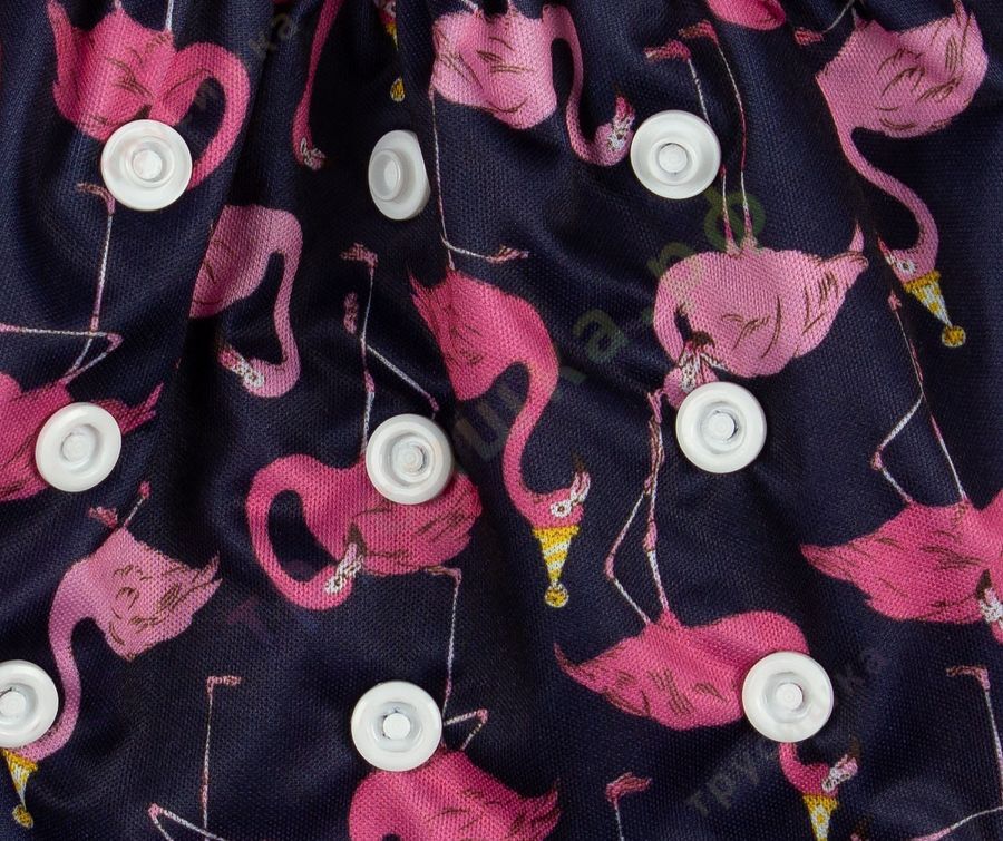 Бамбуковые трусики Фламинго на темно-синем (классика)