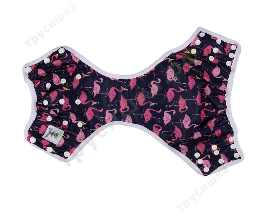 Бамбуковые трусики Фламинго на темно-синем (классика)