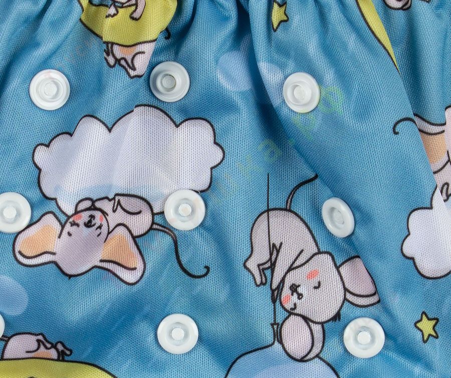 Бамбуковые трусики Мышонок на голубом (классика)