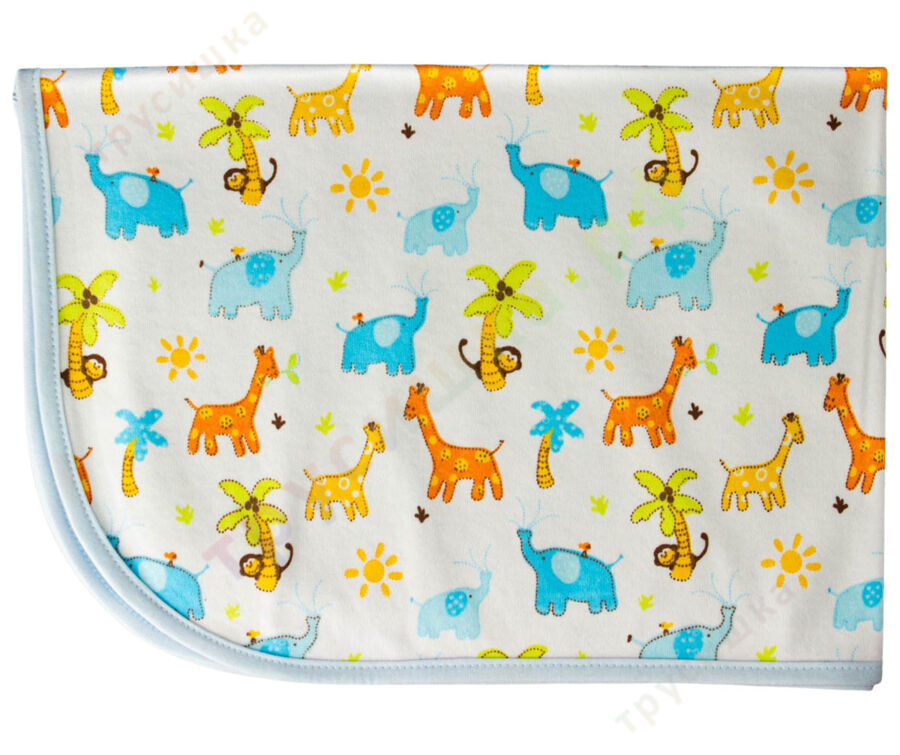 Двусторонняя непромокаемая пеленка Африка (трикотаж)