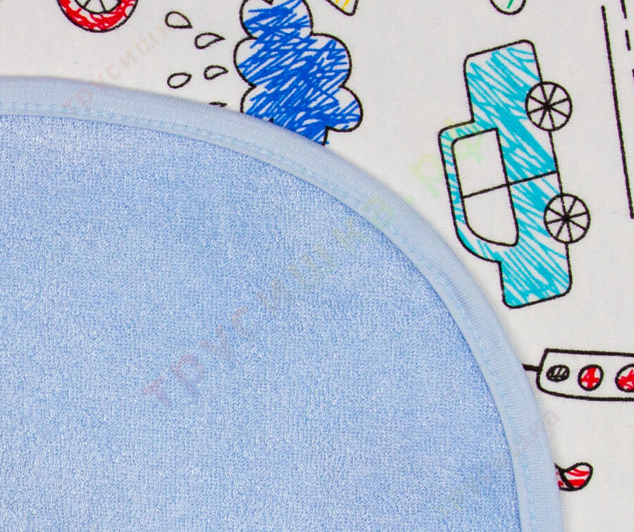 Двусторонняя непромокаемая пеленка Детский рисунок (трикотаж)