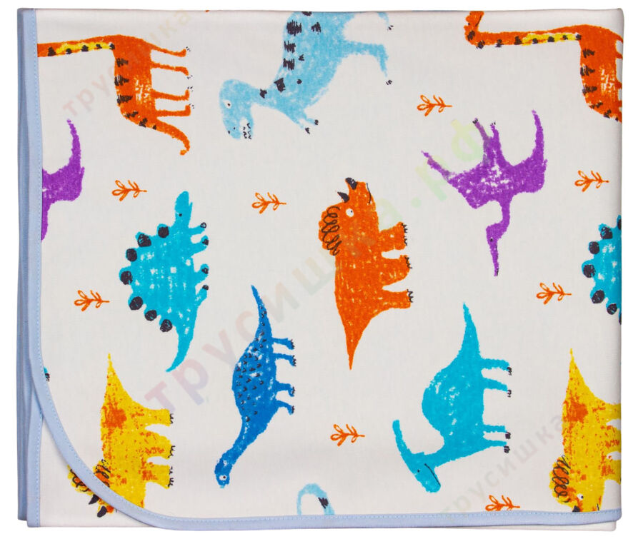 Двусторонняя непромокаемая пеленка Динозавры (трикотаж)