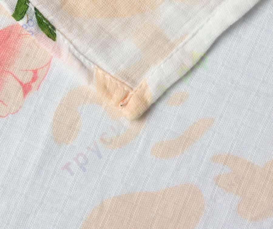 Муслиновая пеленка Розовые пионы (хлопок)