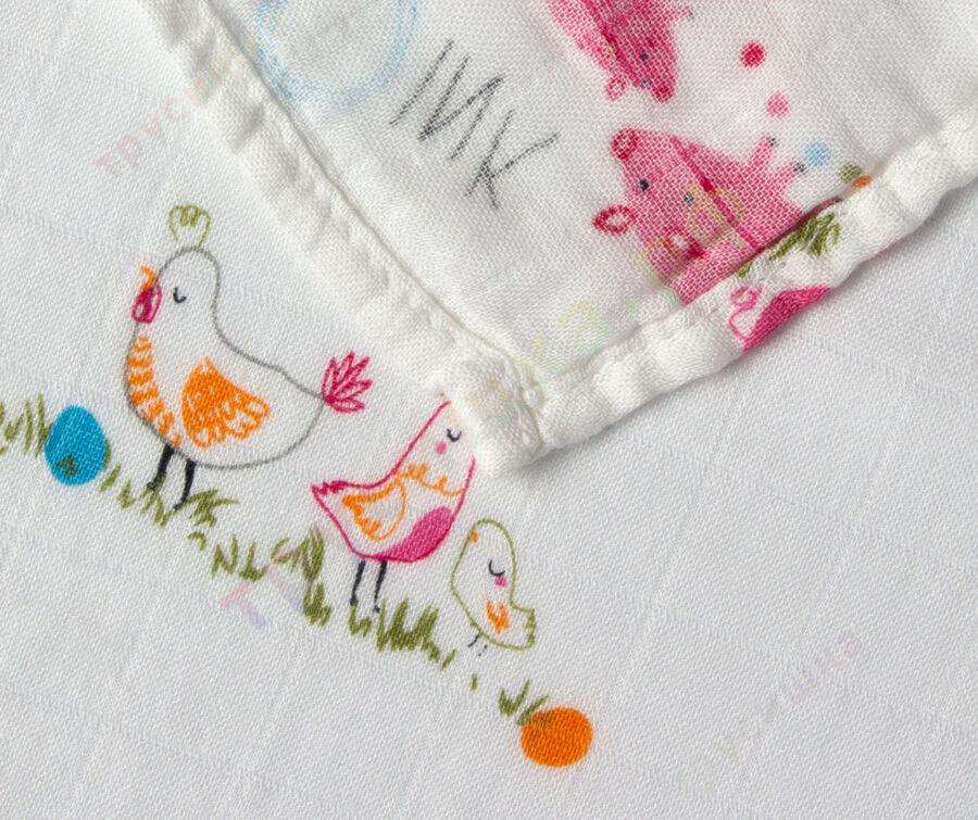 Муслиновая пеленка В деревне (бамбук-хлопок)