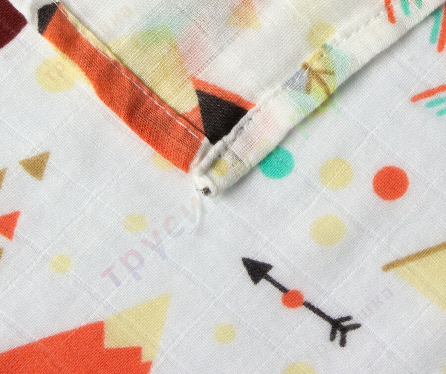 Муслиновая пеленка Вигвам и медведь (бамбук-хлопок)