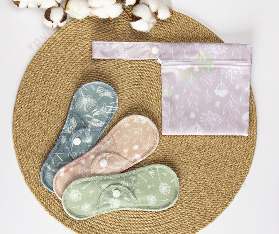 Набор хлопковых гигиенических прокладок с сумочкой, размер S (ежедневные)