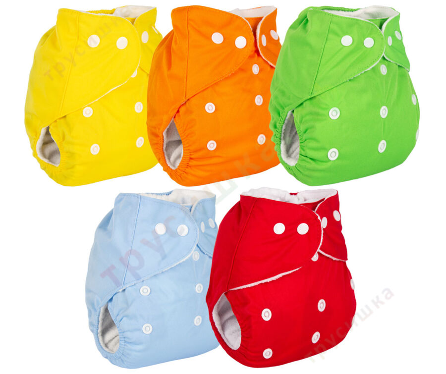 Набор подгузников Ikawa (микрофлис), 5 подгузников + 5 вкладышей