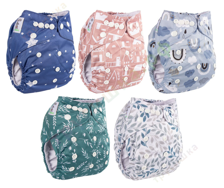 Набор подгузников Трусишка Классика (микрозамша) № 2, набор 5 шт