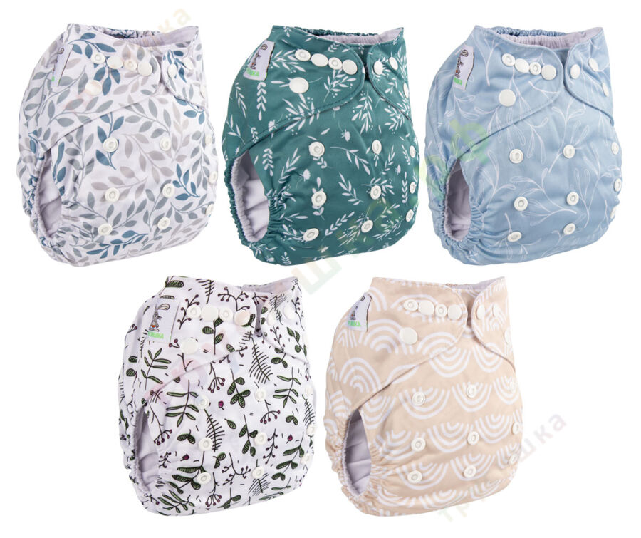 Набор подгузников Трусишка Классика (микрозамша) № 1, набор 5 шт