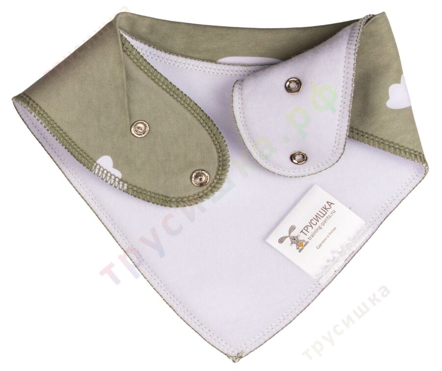 Набор слюнявчиков-бандан Лиса-йог и облака, 2 шт.