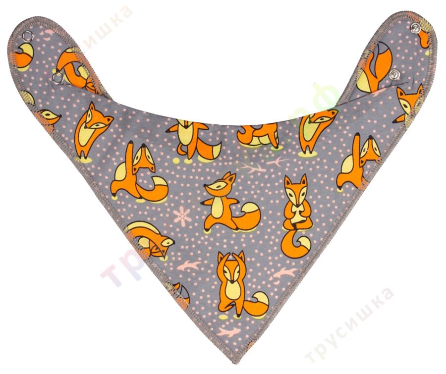 Набор слюнявчиков-бандан Лиса-йог и облака, 2 шт.