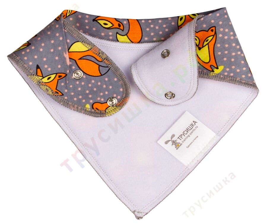 Набор слюнявчиков-бандан Лиса-йог и облака, 2 шт.