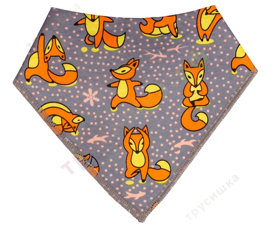 Набор слюнявчиков-бандан Лиса-йог и облака, 2 шт.