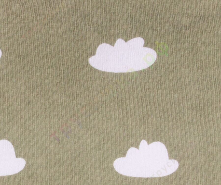 Набор слюнявчиков-бандан Лиса-йог и облака, 2 шт.