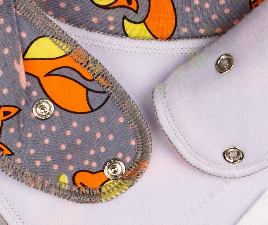 Набор слюнявчиков-бандан Лиса-йог и облака, 2 шт.