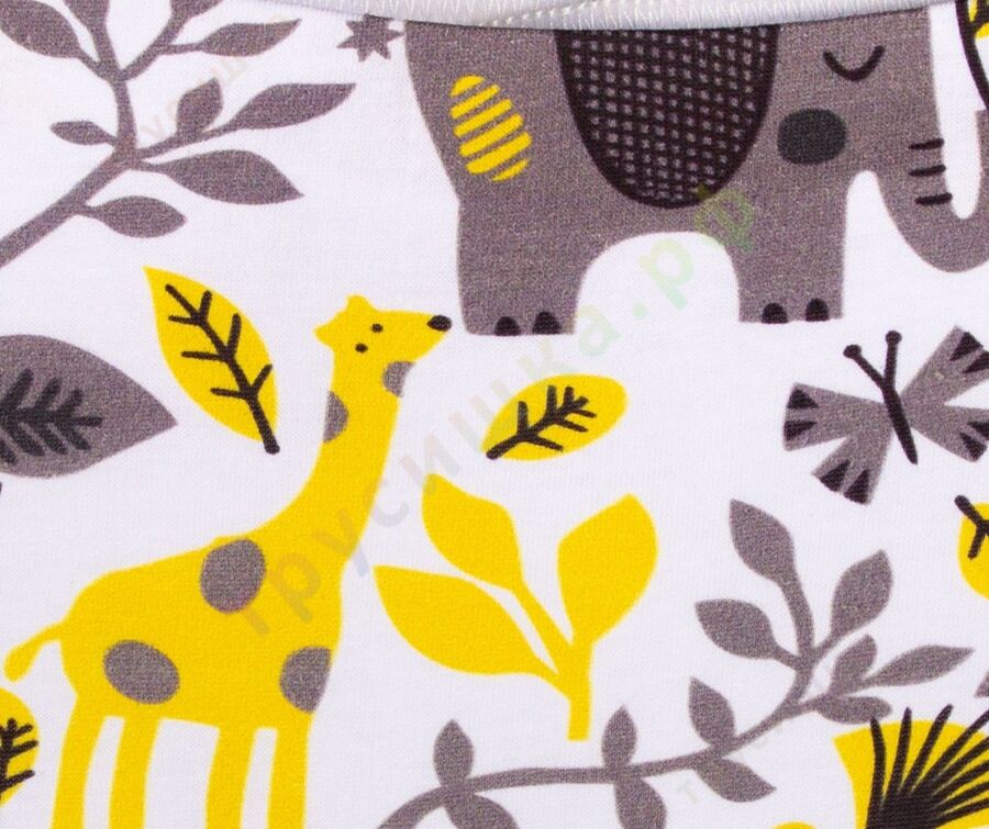 Набор слюнявчиков-бандан Слоны и Африка на желтом, 2 шт.