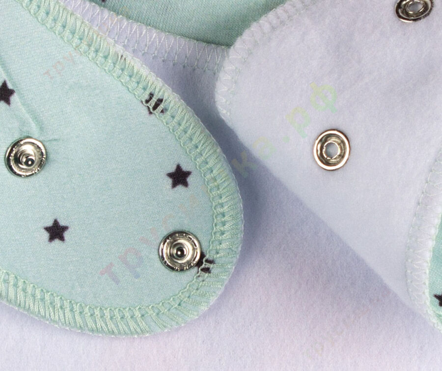 Набор слюнявчиков-бандан Тигры на мятном, 2 шт.