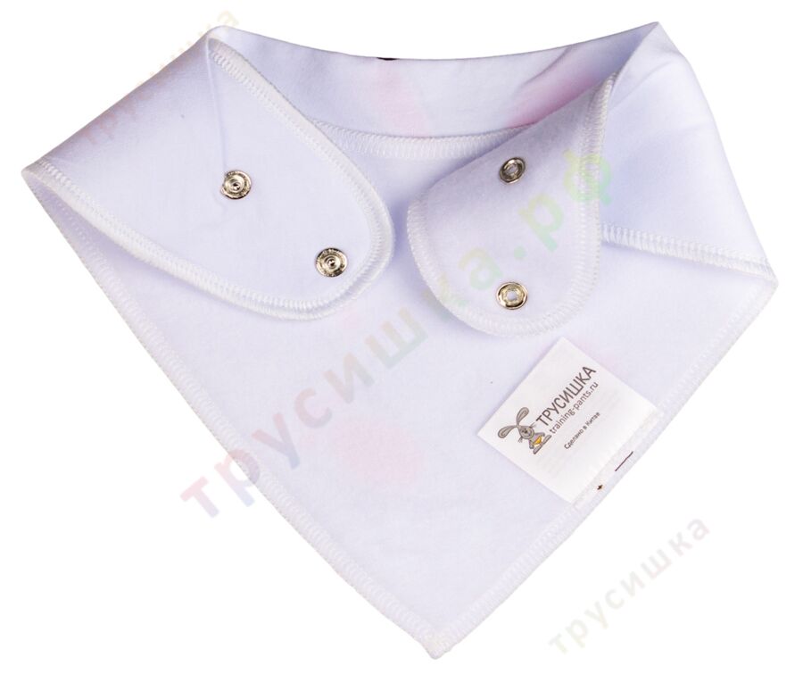 Набор слюнявчиков-бандан Зайчики на белом, 2 шт.