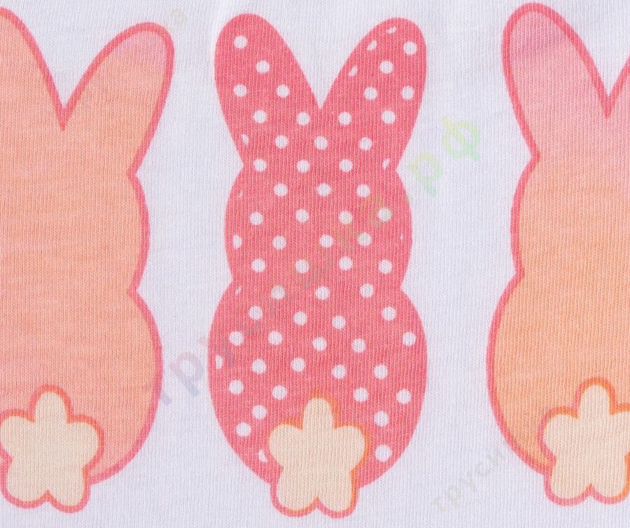 Набор слюнявчиков-бандан Зайчики на белом, 2 шт.