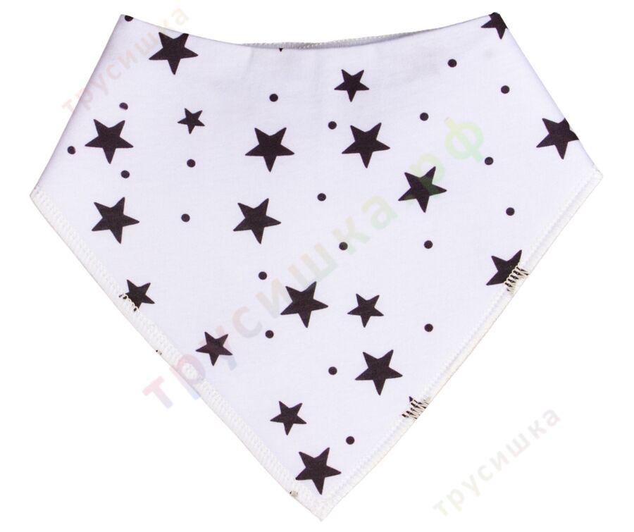 Набор слюнявчиков-бандан Звезды на голубом и белом, 2 шт.