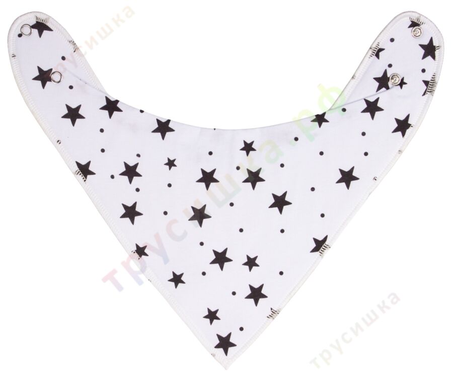 Набор слюнявчиков-бандан Звезды на голубом и белом, 2 шт.