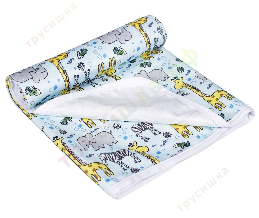 Непромокаемая пеленка Голубая Африка 74*74