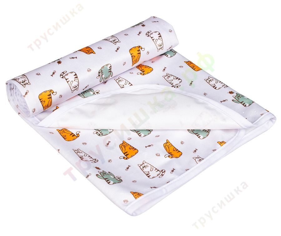 Непромокаемая пеленка Коты 74*74