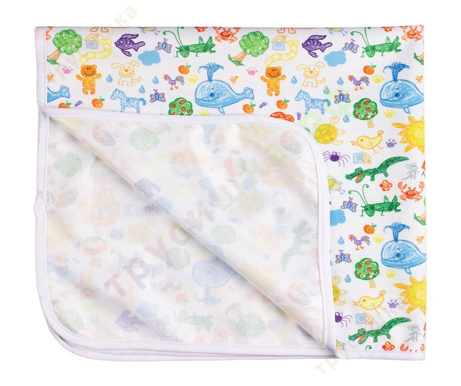 Непромокаемая пеленка Нарисованные звери 74*74