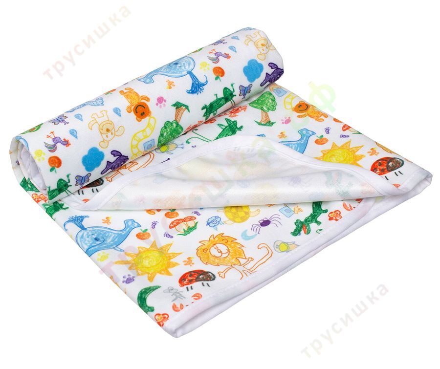 Непромокаемая пеленка Нарисованные звери 74*74
