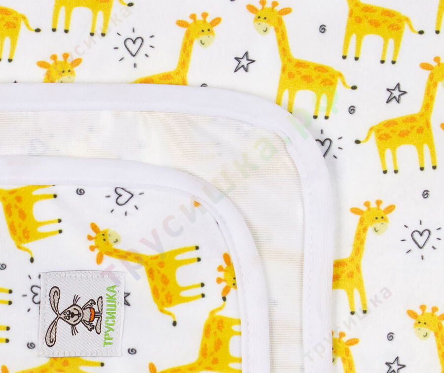 Непромокаемая пеленка Желтые жирафы 74*74